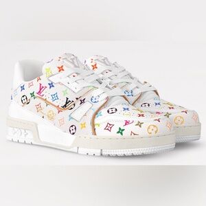 NIB LV x TM Murakami White Multicolor Monogram Trainer Sneakers women’s 8.5